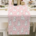 thumbnail image 2 of Binwennn Sublimation Table Linen Table Runners 72 Inches Long Flannel Table Easter Bunny Egg Pattern Linen Print Kitchen Dining Room Insulated Decorative Placemat（B）, 2 of 7