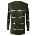 thumbnail image 4 of Jsaierl Plus Size Sweatshirt for Women Fashion Striped Graphic Sweatshirt Oversized Fall Casual Top Pullover Long Sleeve Lightweight Crew Neck Sweatshirts, 4 of 5