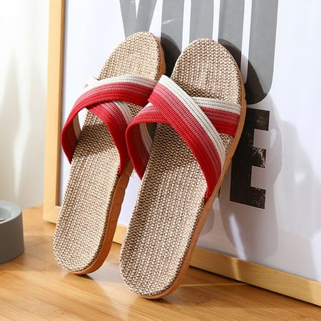 

Aayomet Women Slippers Cute Slippers for Women Keep Warm Couples Slides Home Slippers Soft Scuff Slip on Anti-Skid Sole Slip-on Slipper for Indoor Outdoor Red 7