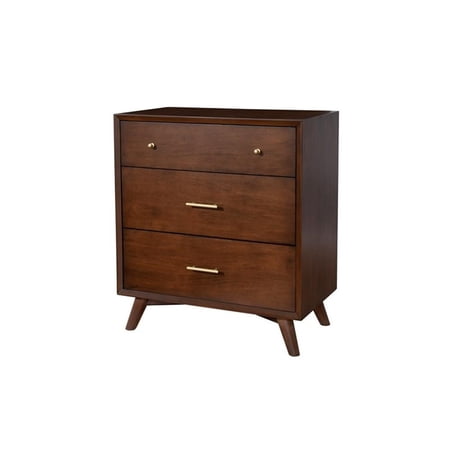 Alpine Furniture Flynn Mid Century Wood 3 Drawer Accent Chest in Walnut (Brown) Alpine Furniture Flynn Mid Century Wood 3 Drawer Accent Chest in Walnut (Brown)