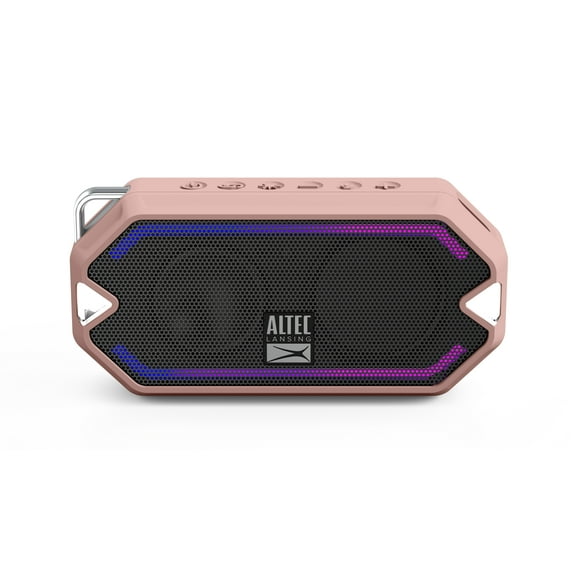 Altec Lansing HydraMini Wireless Bluetooth Speaker, IP67 Waterproof - Petal Pink