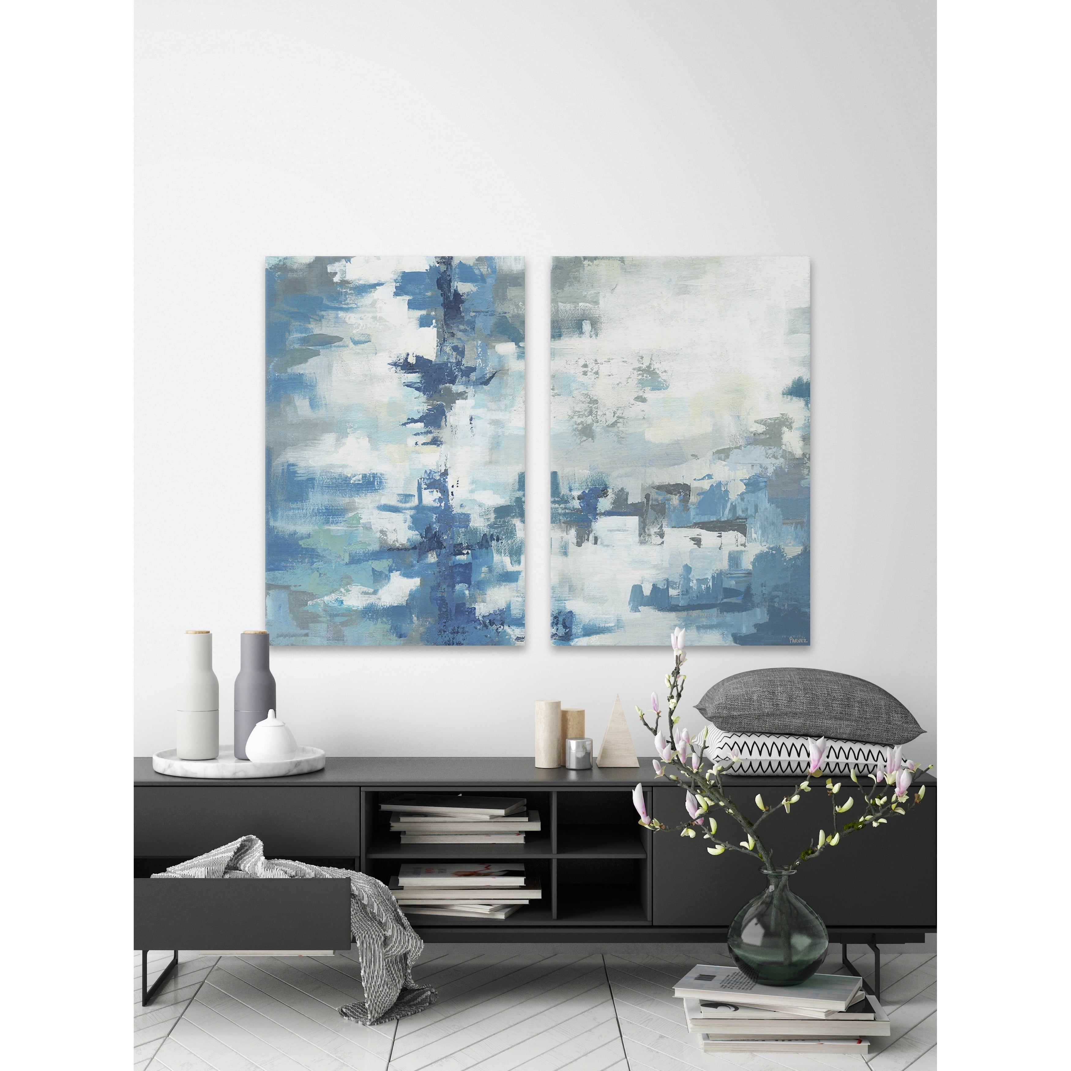 Matching Blue Hues Diptych