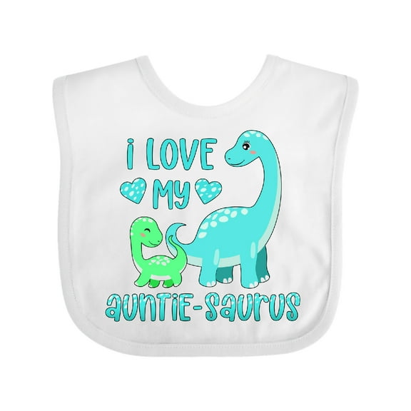 Inktastic I Love My Auntie-saurus Cute Brontosaurus Family Boys or Girls Baby Bib