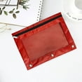 thumbnail image 6 of Pencil Pouch for 3 Ring Binder, Bulk 2 Pack Zipper Pencil Pouch, Clear Window Pencil Case for Binder, Binder Pencil Pouch, Pencil Bag with Zipper, Office Supplies, Red, 6 of 9