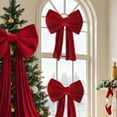 thumbnail image 6 of ZCSKFIN Giant Velvet Christmas Bows for Tree Topper and Decor, Large Festive Bows for Window, Wall, and Mantle Displays, Elegant Indoor Home Decor for Xmas and Valentine's Seasonal Themes, 6 of 8