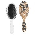 thumbnail image 2 of Boho Chic Paisley Hair Brush - Round-Tip Bristles for Gentle Detangling, Anti-Frizz & Scalp Massage, Ergonomic Handle for All Hair Types, 2 of 5