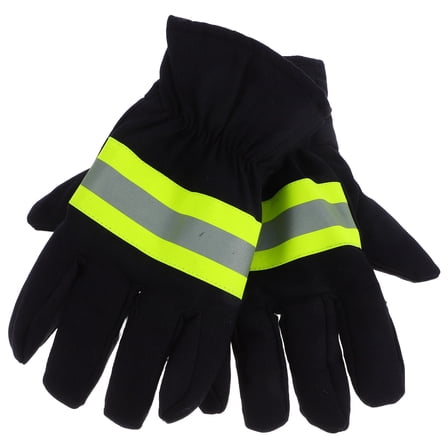 COMPUKAS Work Gloves 1 Pair, Polyester Cotton Firefighter Gloves for High Temperature and Safety