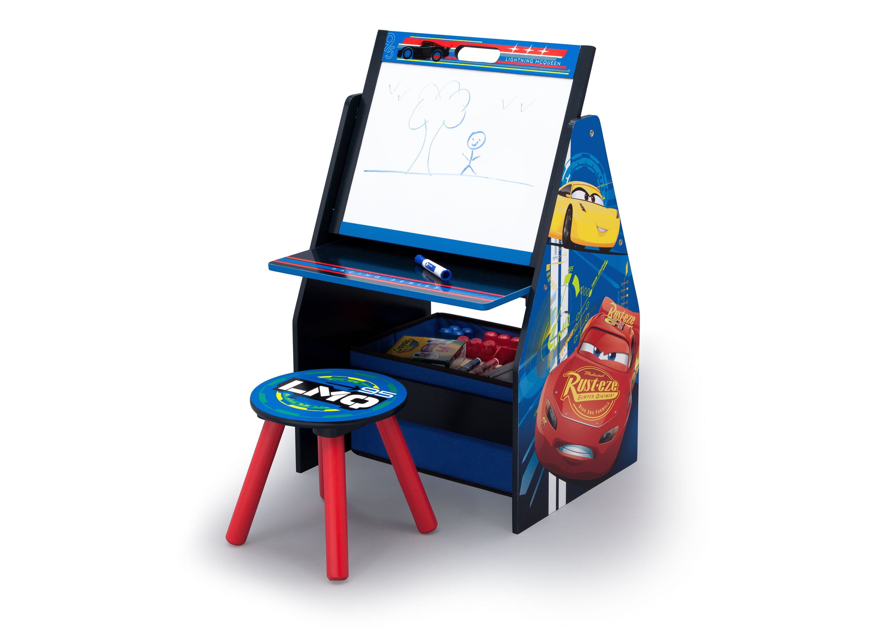 Disney Pixar Cars Activity Center Easel Desk With Stool Toy