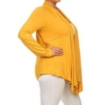 thumbnail image 2 of Women's Plus Size Soft Casual Drape Open Front Cardigan Long Sleeve, 2 of 4