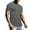 Gray, variant on Leesechin Mens Fitted T Shirts , Basic V Neck T Shirts for Men