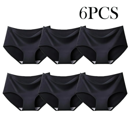 

6-PCS Women s Panties Ice Silk Seamless Underwear Female Briefs Lady