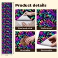 thumbnail image 5 of Peel and Stick Wallpaper Abstract Graffiti Zigzag Rainbow Colors Bold Black Wall Mural 23.6in x 9.8ft Self Adhesive Removable Wall Paper Renter Friendly Wallpaper for Man Cave Bedroom Cabinets, 5 of 8