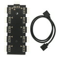 thumbnail image 2 of RGB Hub Controller,RGB Hub Controller 1‑10 CPURGB Hub Controller PC Chassis Fan Hub Precision Engineered, 2 of 9