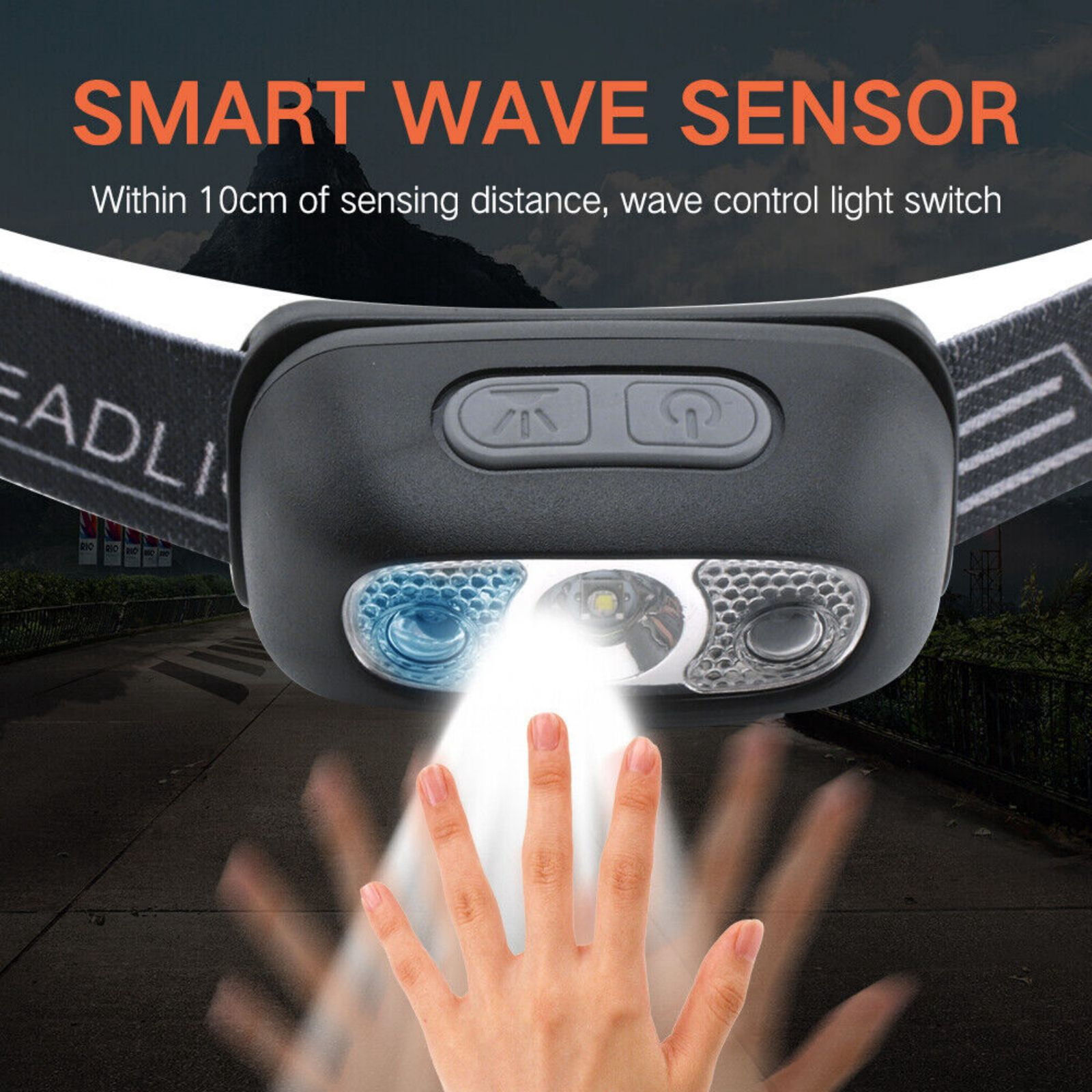 LED Headlamp USB Rechargeable Flashlight Waterproof Head Lamp Torch Camping TAPDRA Spare Part