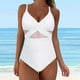 thumbnail image 2 of MKLEKYY Trajes De Baño Completo Mujer Women Mesh 1 Piece Swimwear Push Up Padded Bikini Swimsuit Training Athletic Swimwear Sport Shirred Tank Swimwear Vintage Bathing Suits, 2 of 4