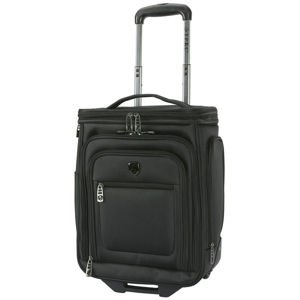 TPRC 17" Rolling Underseater w/ Top Expandable Section Luggage Black