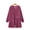 Moonlit Mauve, variant on Women's Plus Size Velvet Textured Long Sleeve Dress with Decorative Button for Elegant Evening Look Ready for Event