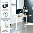 thumbnail image 2 of VIVO Electric 71” x 36” Stand Up Desk, Light Wood Table Top, White Frame, 2 of 3