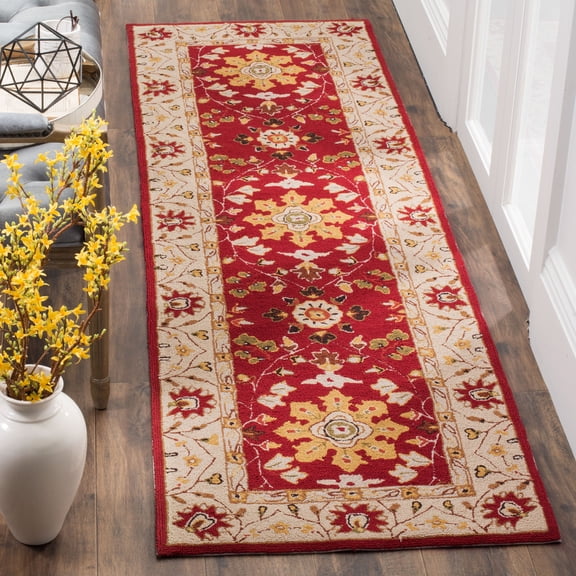 Safavieh Easy Care Alban Oriental Runner Rug, Red/Ivory, 2'6" x 10'