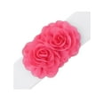 thumbnail image 2 of Cinturón elástico de doble flor de chiffon grande para mujer INSPIRE CHIC, corsé ancho elegante para vestido, 26.8x2.4 pulgadas, rosa intenso, 2 of 6
