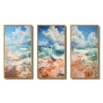 thumbnail image 2 of Designart "Simplicity Beach Landscape IV" Nautical & Beach Framed Wall Art Set Of 3 - White Beach Frame Gallery Wall Set For Home Decor, 2 of 6