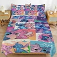 3 Pieces Angel And Stitch Bedding Comforter Set Full with 2 Pillowcases