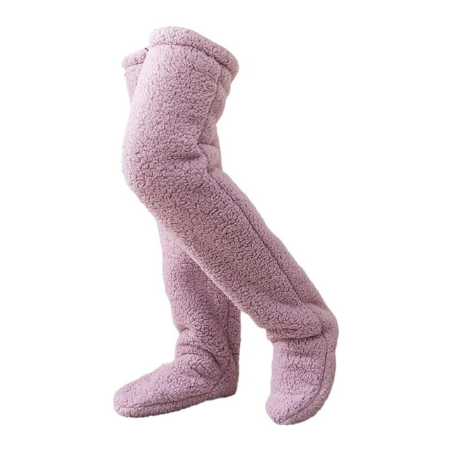 Calcetines sobre la , calcetines para dormir de invierno, calcetines acogedores para botas, zapatillas de felpa 90cm Yuyangstore Calcetines largos y peludos