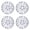 13 inch- Sliver, variant on (Set of 4)Universal 13 inch Wheel Rims Cover Hubcaps Snap-On Car Truck SUV, PP Material, Silver