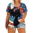 thumbnail image 6 of HEILAU 4th of July Shirts for Women Plus Size Independence Day American Flag Graphic Tees Patriotic Summer 2025 Funny T Shirt Stripes Print Tee Tops Patriotic T Shirts, 6 of 6