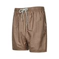 thumbnail image 2 of Sngxgn Men's Casual Shorts Drawstring Summer Beach Stretch Waist Gym Shorts(Coffee,XL), 2 of 9