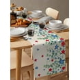 thumbnail image 6 of Independence Day Table Runner 108 Inches, 4th of July Star Eucalyptus Leaf Bed Runner Dresser Scarves Tabletop for Indoor Outdoor Parties/Ceremony/Banquet, 13"x 108", 6 of 8