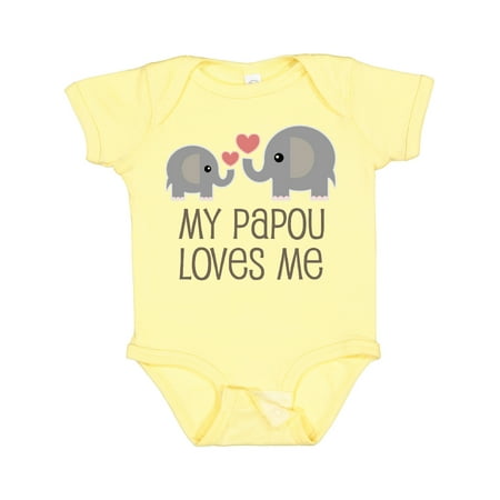 

Inktastic My Papou Loves Me Grandchild Gift Baby Boy or Baby Girl Bodysuit
