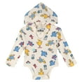 thumbnail image 3 of Sesame Street Elmo Cookie Monster Big Bird 3 Pack Hooded Cosplay Bodysuits Newborn to Infant, 3 of 5
