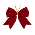 thumbnail image 2 of Christmas Ornaments, Fleece Wine Red Bow Christmas Decoration, Xmas Decorations, Christmas Bow, for Xmas Tree, Home, Party, Holiday Christmas Decorations, 2 of 7