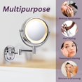 thumbnail image 5 of Jerdon Wall-Mounted Makeup Mirror with 5X Magnification - Chrome Makeup Mirror with LED Lights - Plug in - HL65C, 5 of 7