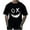 Black, variant on WREESH Halloween T-Shirts Summer Fashion Casual Men's Round Neck Printed T-Shirt Top Black