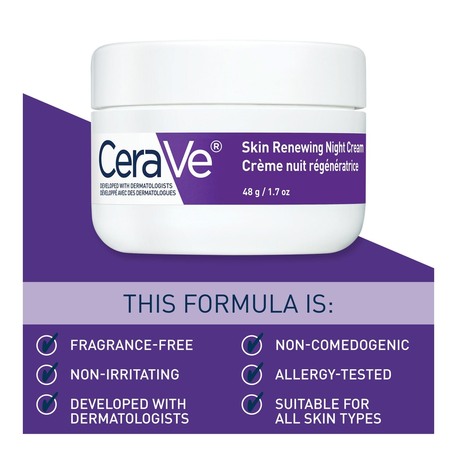 cerave night cream 2個 CeraVe Night Cream + Eye Cream - Renewing and Brightening Duo