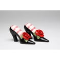 thumbnail image 3 of Ceramic Black Heels Salt and Pepper Shakers Red Rose, 3 of 3