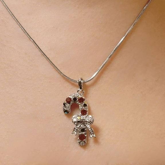 Christmas Candy Cane Necklace