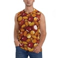 thumbnail image 1 of Fotbe Almond Nuts Men's Camiseta sin Mangas Estampada para Hombres, Playera Casual para Gimnasio, Entrenamiento, Playa-Small, 1 of 7