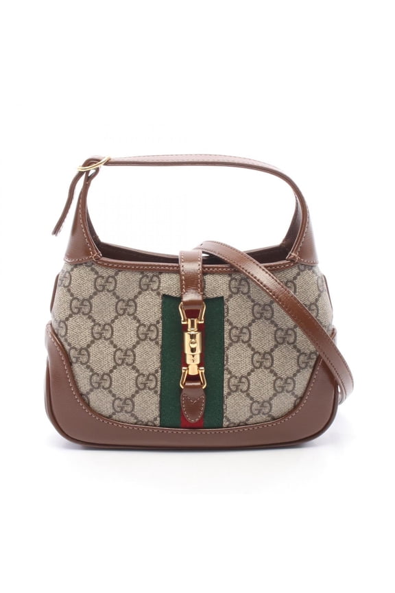 Pre-Owned Gucci Jackie 1961 GG Supreme 2-Way Handbag, Coated Canvas Leather, Women's,...