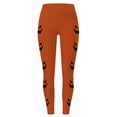 thumbnail image 3 of Gyexs Womens Halloween Leggings Pumpkin Printed Pajamas Pants Soft Stretch Printed Gym Yoga Pants Halloween Pj Pants #01 Orange Size S, 3 of 4