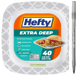 Hefty Extra Deep 8.6 Inch Plates with pan
