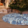 thumbnail image 6 of Yiaed Paisley Floral Branches Print Christmas Tree Skirt , Tree SkirtsTree Mat for Christmas Winter Holiday Indoor Decorations-48", 6 of 7