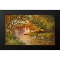 thumbnail image 2 of Glassl, Helmut 24x16 Black Modern Framed Museum Art Print Titled - Swan Family In Autumn, 2 of 5
