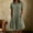 Army Green women plus size boho dress a1, variant on Women Plus Size Collared Short Sleeve Button Down Flowy Casual A-Line Mini Dress Solid Boho Beach Vacation Swing Loose Dresses, Blue XL