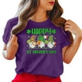 thumbnail image 1 of LSLJS Col Rond Saint Patrick's Imprimé à Quatre Feuilles Manches Courtes Décontracté Ample Haut Manches Courtes Col Rond/chemise, Cadeaux pour Femmes, 1 of 4