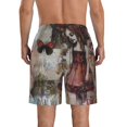 thumbnail image 3 of Kdxio Vintage Collage Girl Butterfly Pattern Mens Casual Shorts - Drawstring Summer Beach Sports Shorts for Men, 3 of 5