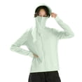 thumbnail image 3 of Sentmoon Chandail de Randonnée Rafraîchissant à Capuchon UPF 50 à Manches Longues Couleur Unie avec Fermeture Éclair Respirant Coupe Régulière Chandails Athlétiques pour Femmes pour la Plage et les Sports Nautiques Vert TG, 3 of 7