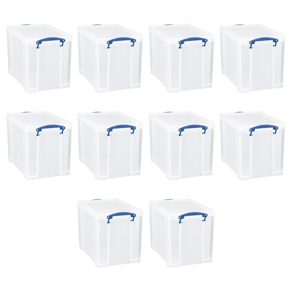 Really Useful Box 19L Storage Container w/ Lid & Clip Lock Handles(10 Pack)
